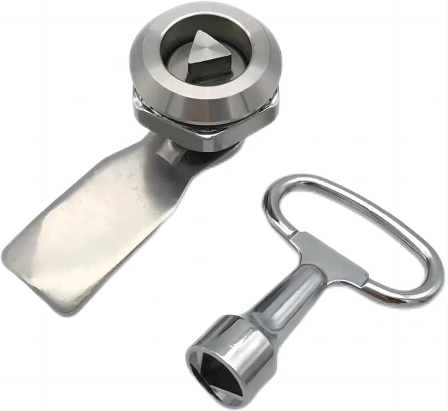 Security Cam Lock Stainless Steel 18mm Industrial Cabinet Cam Lock with Rotating Tongue 4 Styles(Style 03)