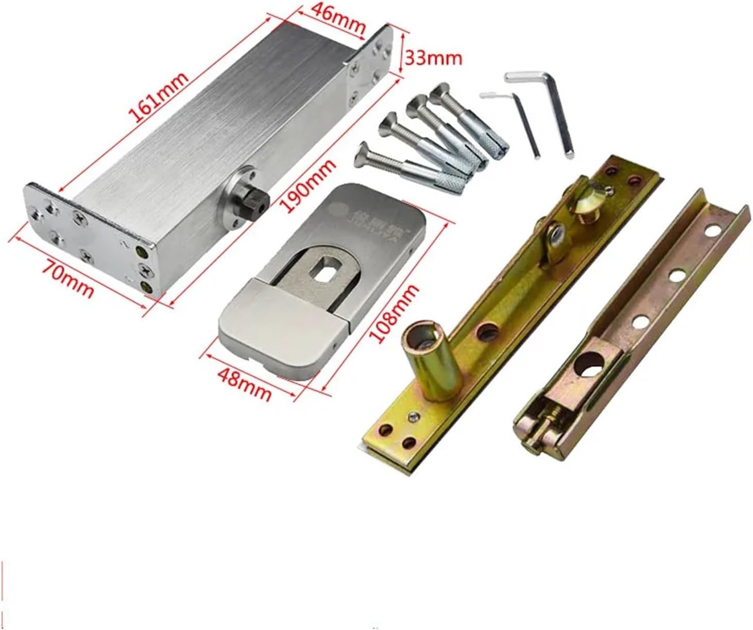 35-80kg Wooden Doors No Digging Pivot Floor Spring Hinge Closer Swing Hydraulic Hidden Hinge(AC230V)
