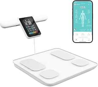 Body Fat Scale, Scales for Body Weight and Fat, 8 Electrode Large Display Smart Scale, Body Composition Monitor, Accurate Digital Bathroom Scale, Weight Scale with Muscle Bmi with Report