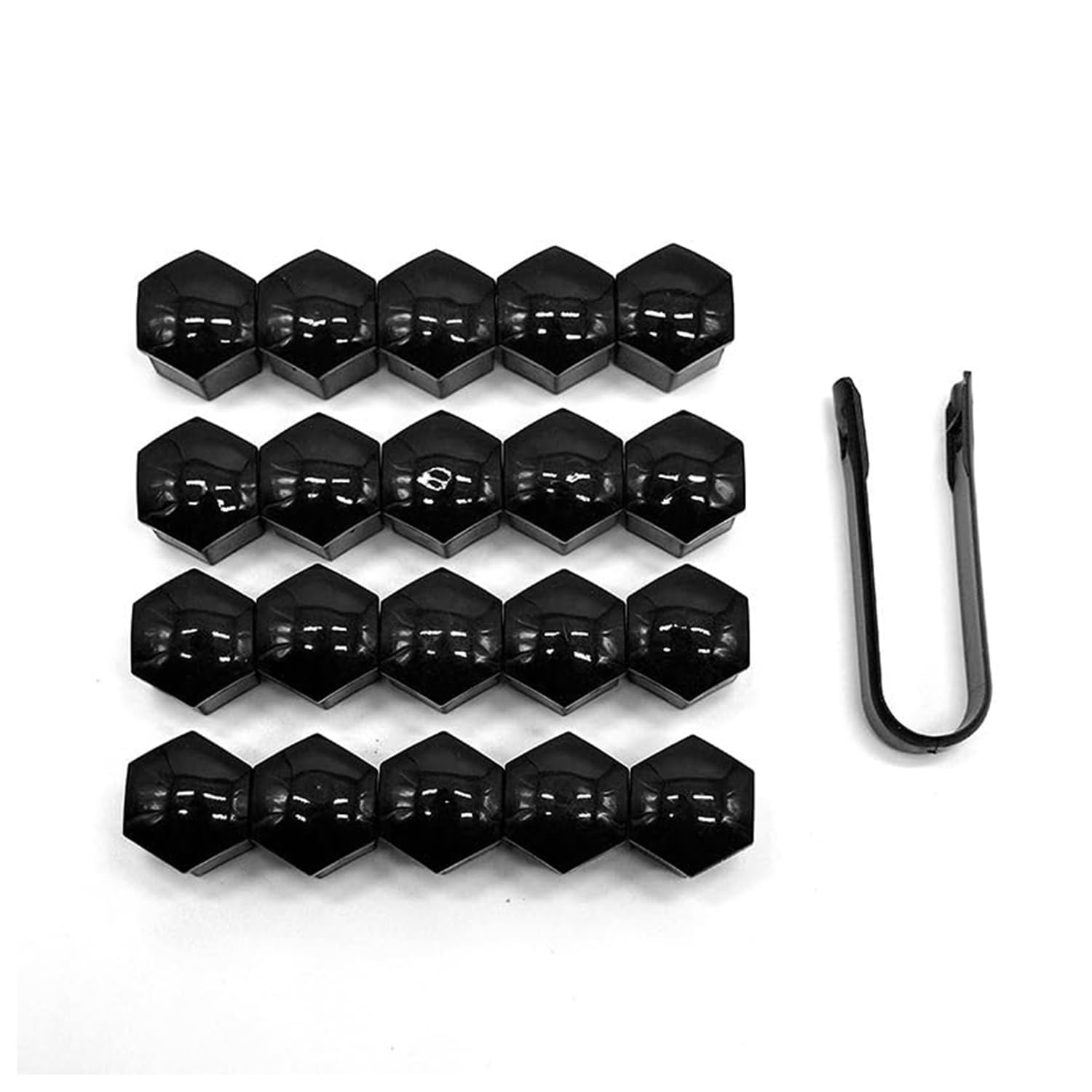 BFRDGE 20 Pcs Wheel Nut Caps Bolt Covers, for Seat Ateca FR 2017-2024 Hexagonal Wheel Bolt Covers with Removal Tool,A-21MM