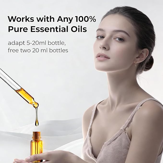 Difusor de Aceites Esenciales Sin Agua, Doble Boquilla, Portátil, con Batería miniatura 8