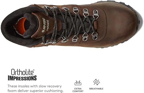 Miniatura 4 de HI-TEC Altitude VI I WP Botas de senderismo impermeables de cuero para hombre, modelo mejorado 2022 con suela de goma Michelin de alto rendimiento