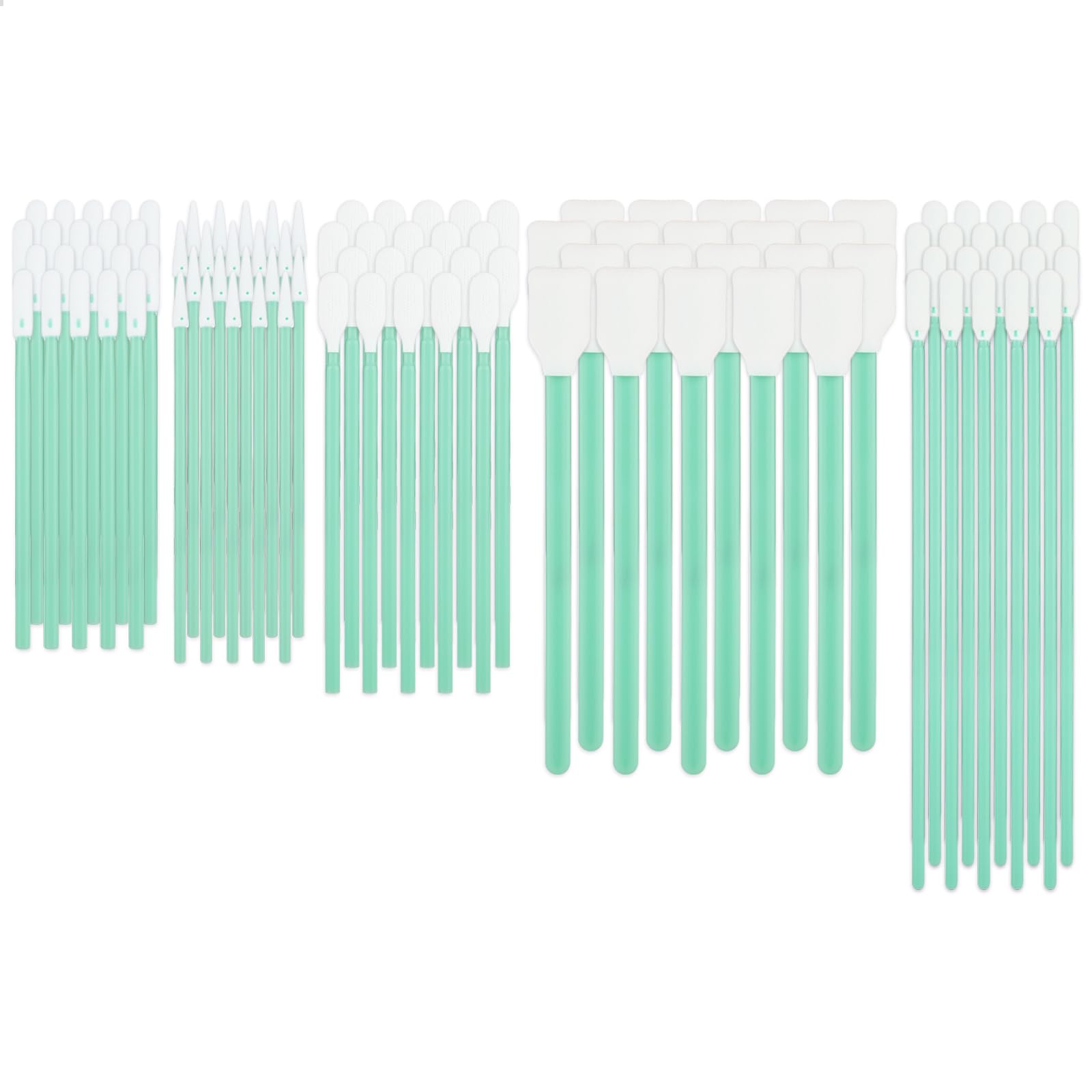 300 Stück Reinigungstupfer-Set, 5 Arten von Reinigungstupfern | Polyesterspitzen, Kunststoffgriffe, 5 Tupfer Typen, 300 Stück, Druckköpfe, Linsen, Elektronik, Detaillierung