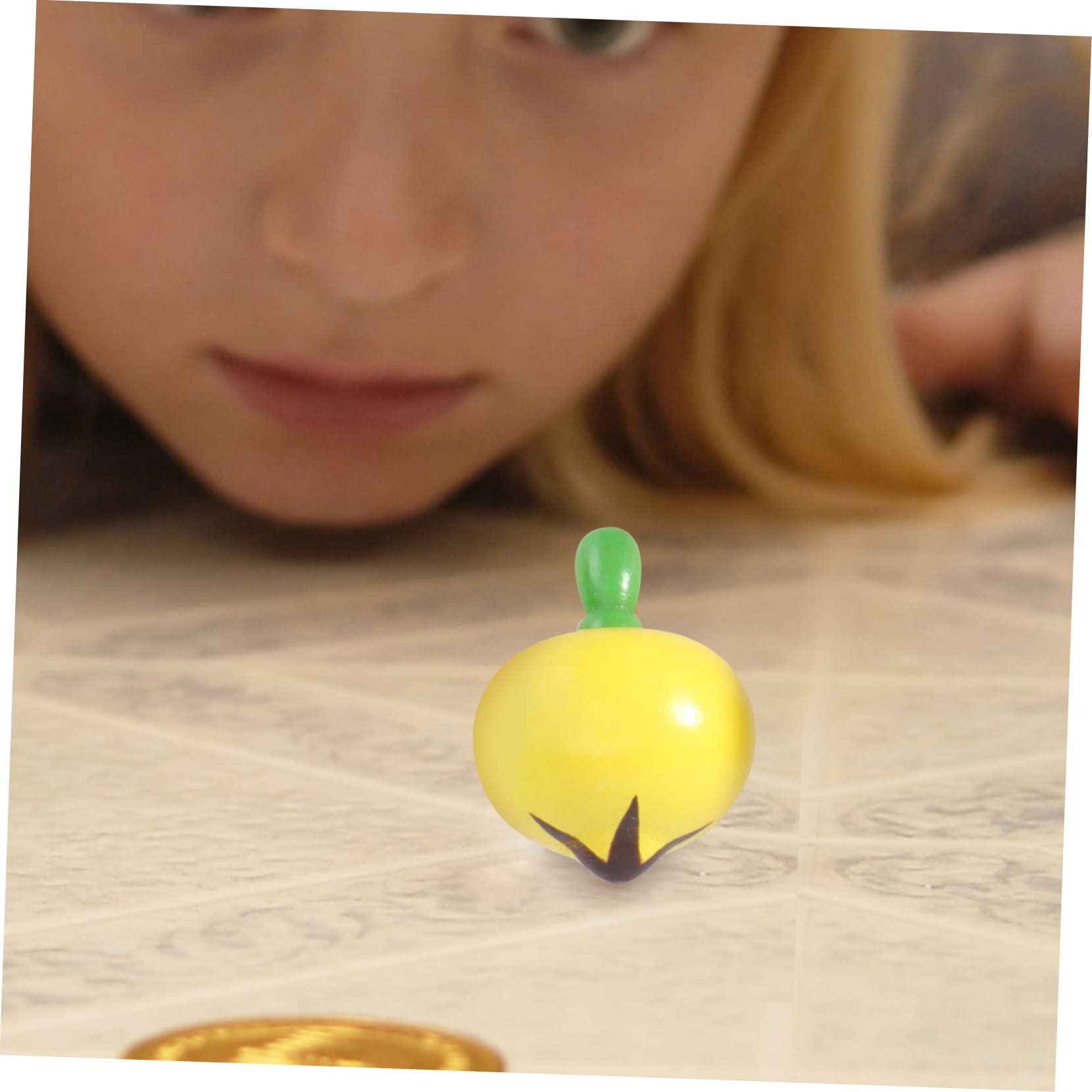 VICASKY Wooden Boys and Girls Gyro Tops Fruit Pattern Toys for Hand Eye Coordination Child's Plaything Random Style