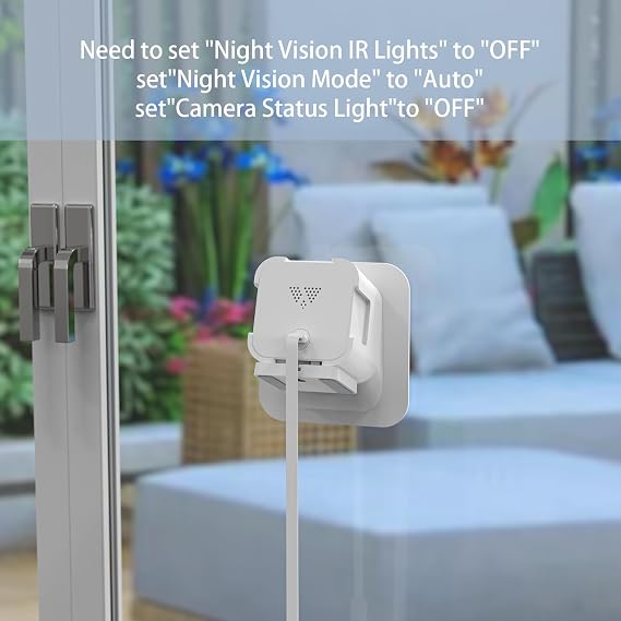 Wyze Cam V3/V3 Pro için Pencere Montajı, Açı Eğimi (Yukarı/Aşağı/Sol/Sağ), Vidasız, Yansıma Yok, Hasarsız, Cam Pencere/Kapı Braketi Tutucu Wyze Kamera V3/V3 Pro ile Uyumlu - Beyaz