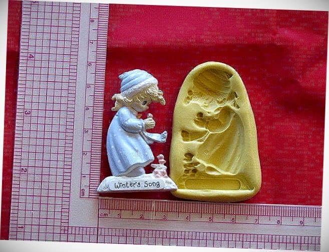 Moldes de chocolate para niña con pájaros molde de silicona A884 caramelo y chocolate fondant para ducha caramelo galletas caramelos silicona