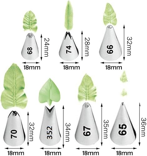 Miniatura 2 de Meao Juego de 4 puntas grandes para tuberías  Kit de boquillas de acero inoxidable para pastelería, cupcakes, pasteles, galletas, decoración #4