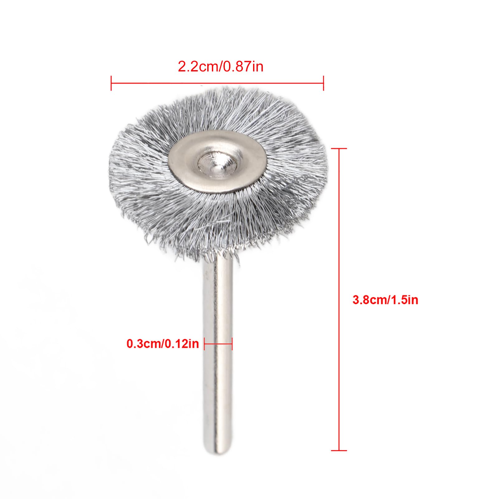 Respicefinem 10Pcs 22mm Mini Stainless Steel Wire Brush Polishing Wheel for Grinder Rotary Tool Small Size Great Polishing Effect High Efficiency Ideal for Small Area Treatment