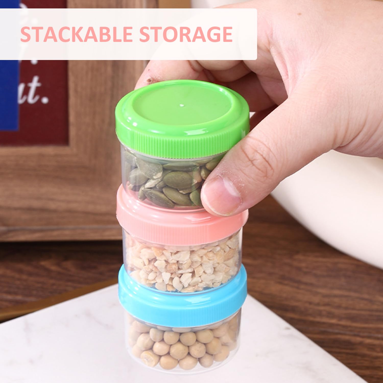 Lot de 6 petites boîtes à ingrédients de 35 ml, mini pots à sauce, boîtes à ketchup, boîtes de rangement avec couvercle, bocaux scellés réutilisables, boîtes de conservation des aliments (multicolores