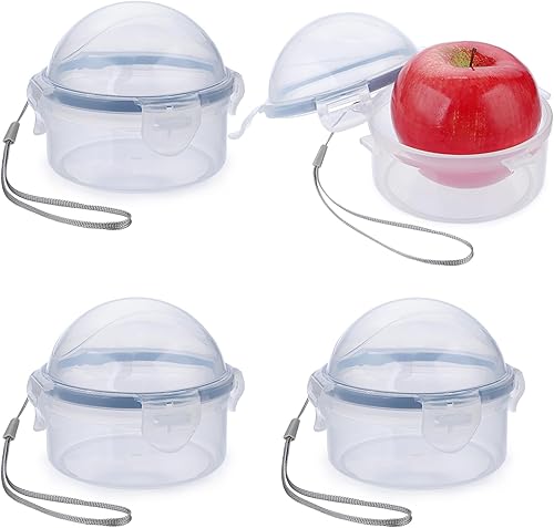 Miniatura 10 de JUXYES Recipientes pequeños de almacenamiento de frutas y verduras con tapa, recipientes de almacenamiento de cebolla de plástico para nevera,