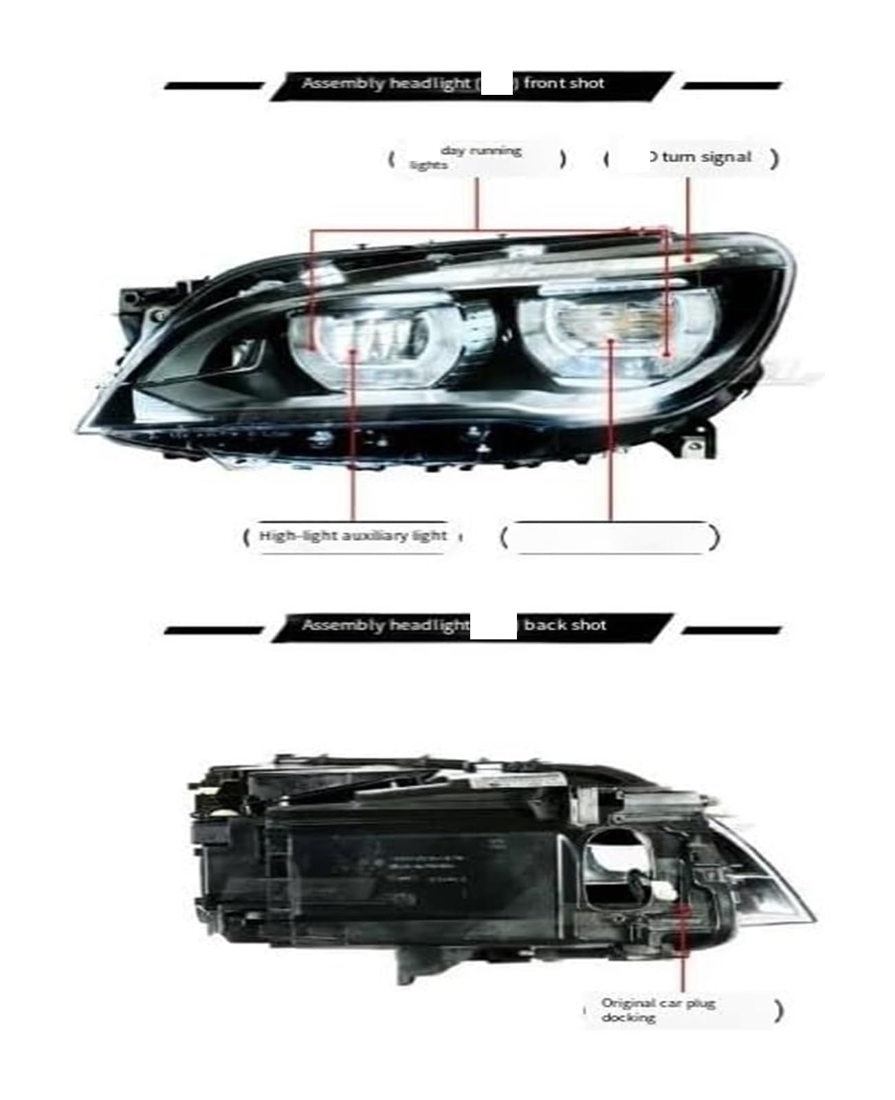 Dynamiczne kierunkowskazy do BMW serii 7 F01 F02 2009-2015 730i 740i 750i 760i - kompletny przedni blok optyczny