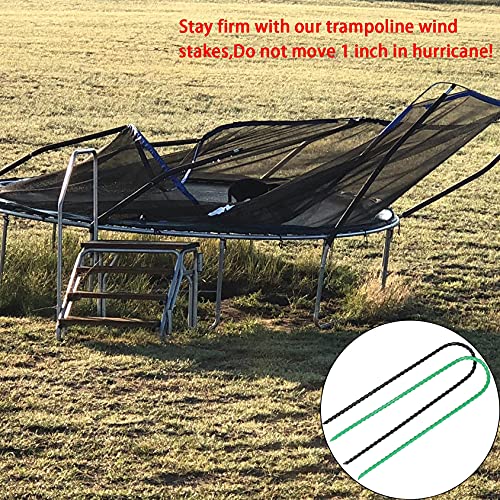 Image of 10 Inch Trampoline Wind U Stakes Solid Metal Ground Anchors(24)