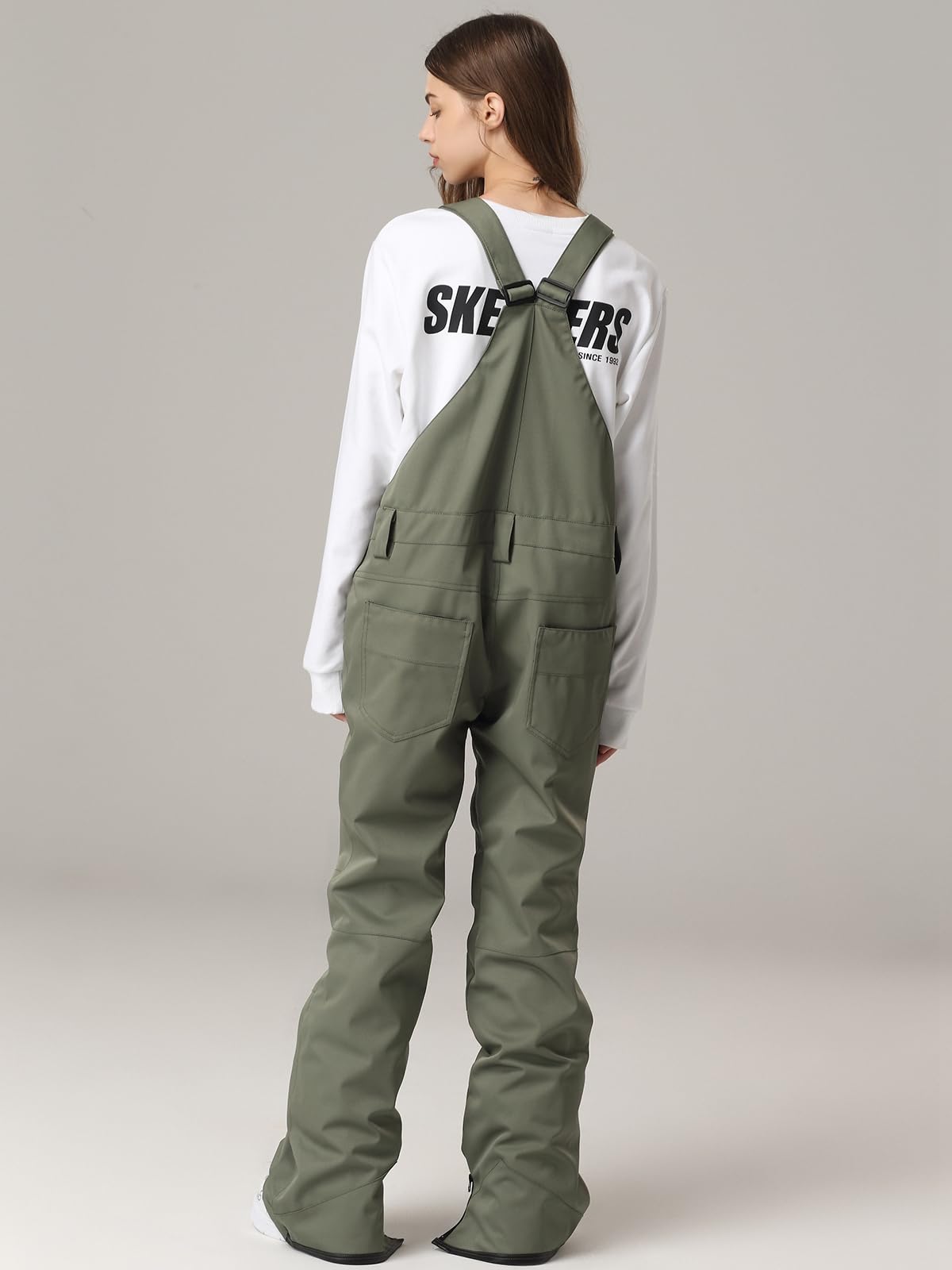 HOUZONIY Skihosen Für Damen, Damen Schnee Lätzchen, Wasserdicht Winddicht Isolierte Skihose, verschleißfeste Latzhose, Wandern, Klettern