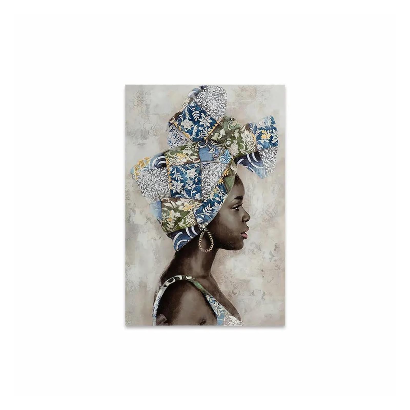 Tableau déco nature figurine africaine pour habiller un mur vide