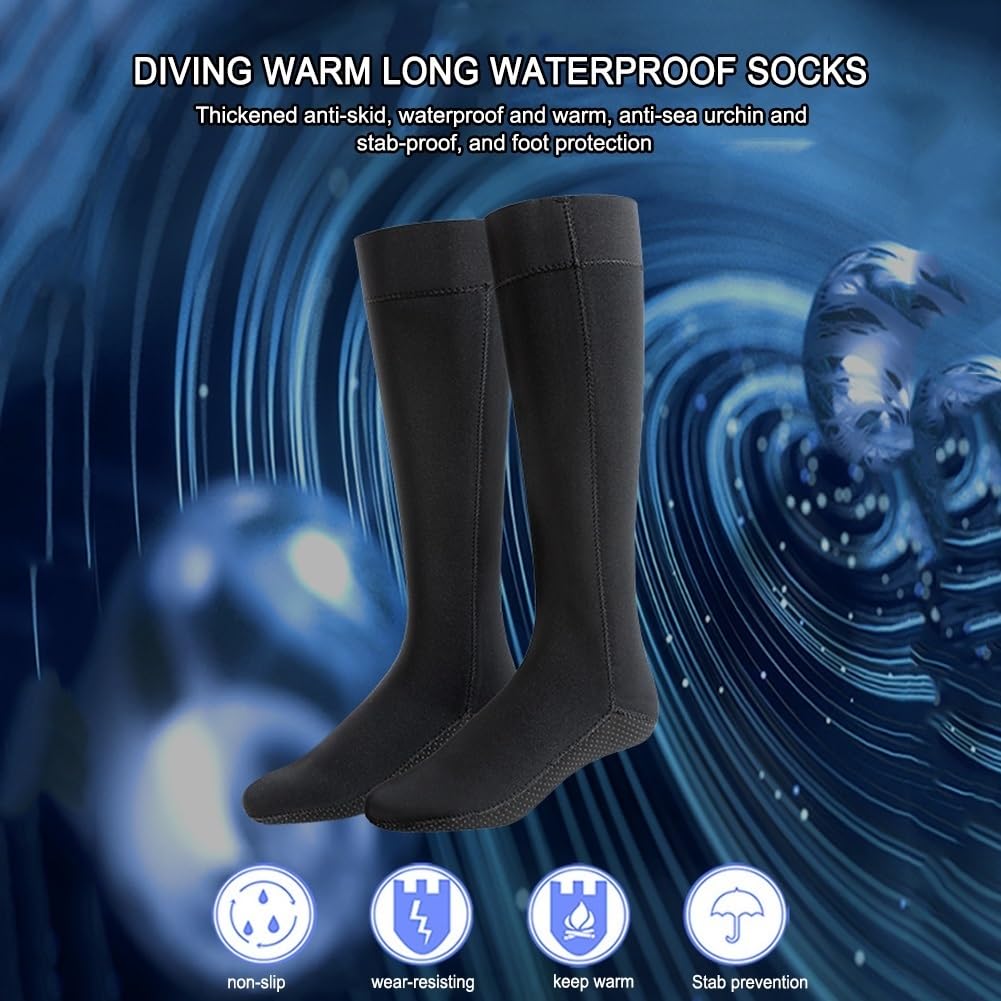 Calze Piscina Impermeabili Antiverruche Calzini invernali for pesca subacquea in neoprene caldi