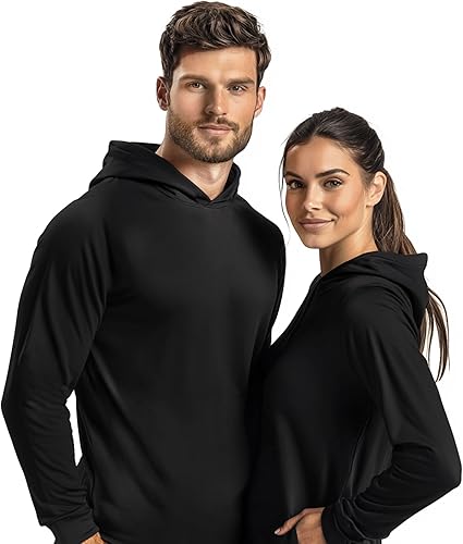 Miniatura 7 de ProtectX Sudadera ligera de manga larga con protección solar de alta visibilidad, UPF 50+ de secado rápido, camisa SPF UV, ropa activa
