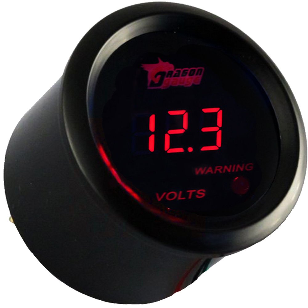 Universal Indicador de Voltaje 2" 52mm Medidor Digital de Coche Luz LED Rojo Voltios Voltaje Medidor Eléctrico Motor Equipo Instrumentos
