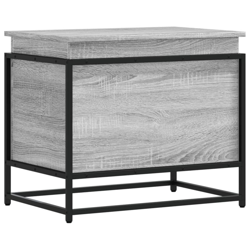 Caja de almacenamiento con tapa gris Sonoma 60 x 40 x 51,5 cm, caja organizadora para estantería, ropa, armario