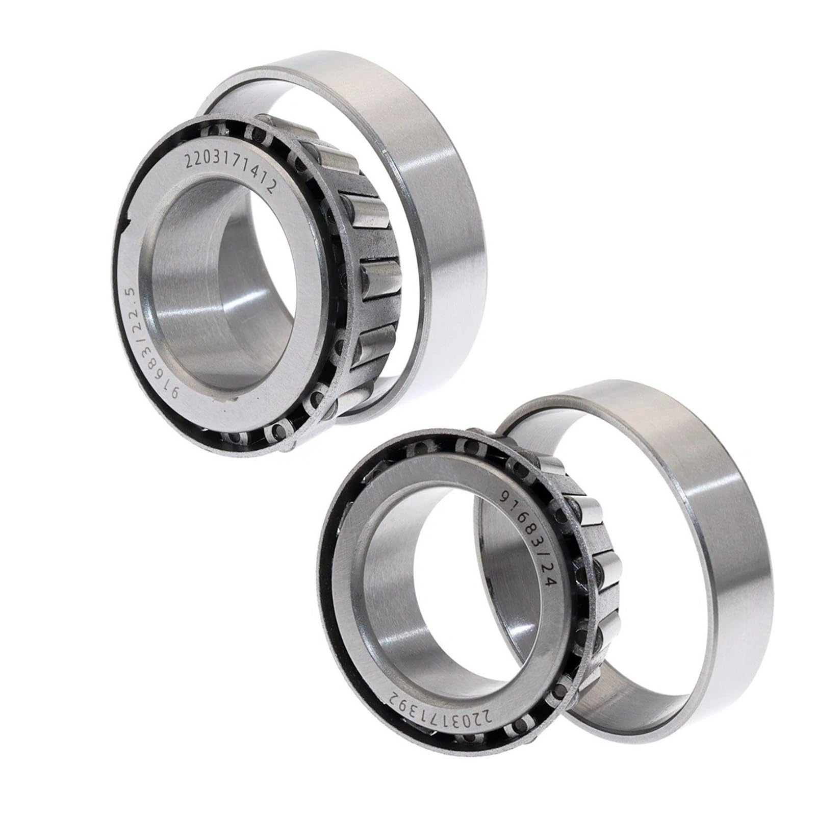 Generico Cuscinetto Ruota Kit 22,5x41x12,5 24x41x12,5 91683 91683/22. Cuscinetto A Rulli Conici 91683/24