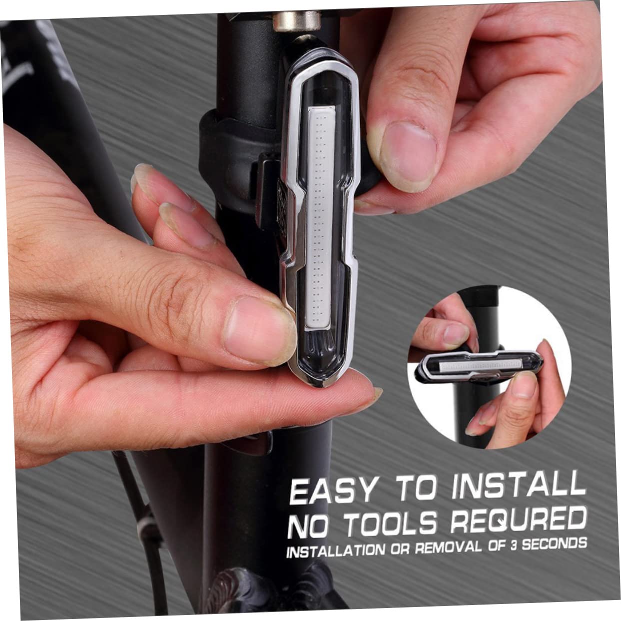 Balacoo Ultra Bright LED Tail Light Rechargeable Warning Light with Red and Blue Flashing Modes for Cycling Safety Versatile Mounting Options for Enhanced Visibility