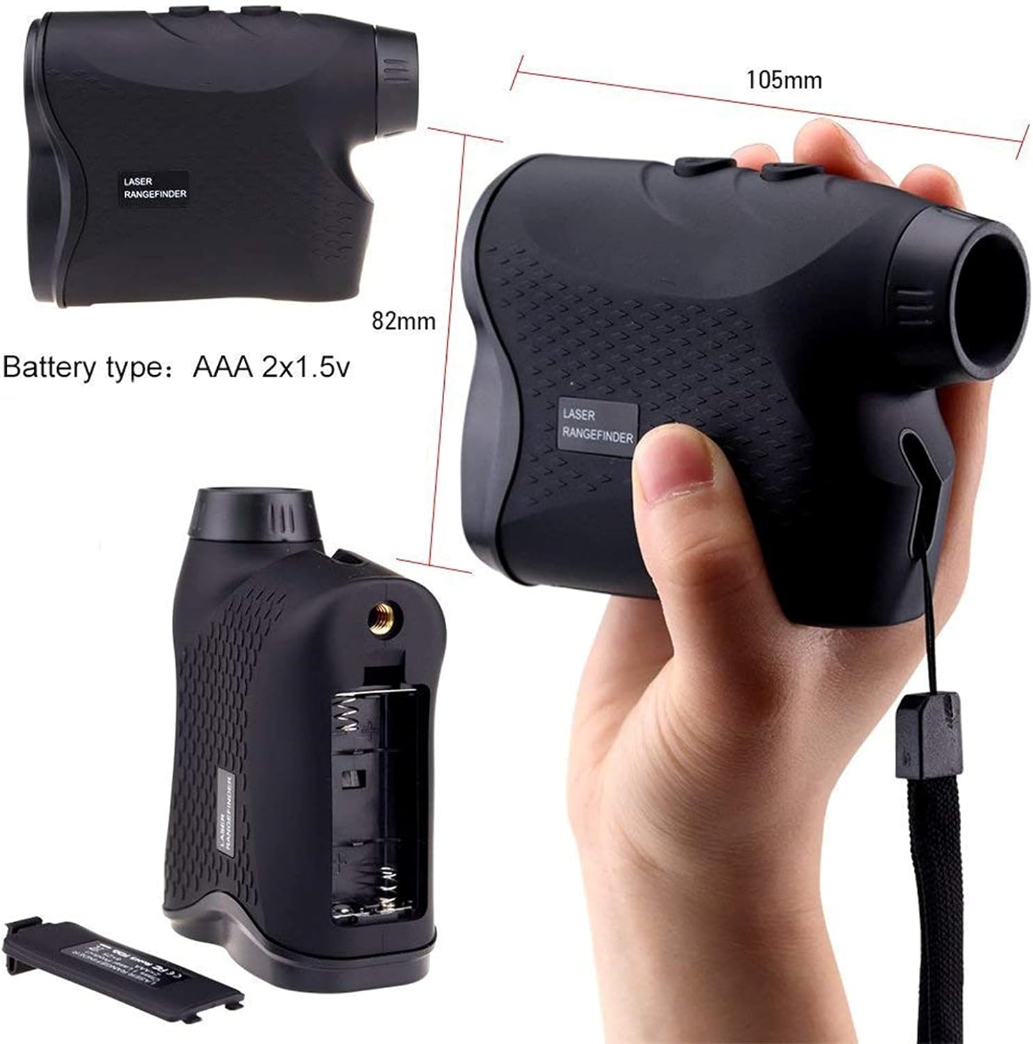 Golf Rangefinder Hunting Range Finder 600M Golf Ballistic Correction Waterproof 6X Magnification for Golf Rangefinders