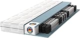 BMM Matratze 90x200 cm Ortho Medic Taschenfederkernmatratze Härtegrad H4/Öko-Tex Zertifiziert/ergonomische 7 Zonen Matratze Höhe 21 cm/Matratzen produziert in Deutschland 90 x 200 cm H4