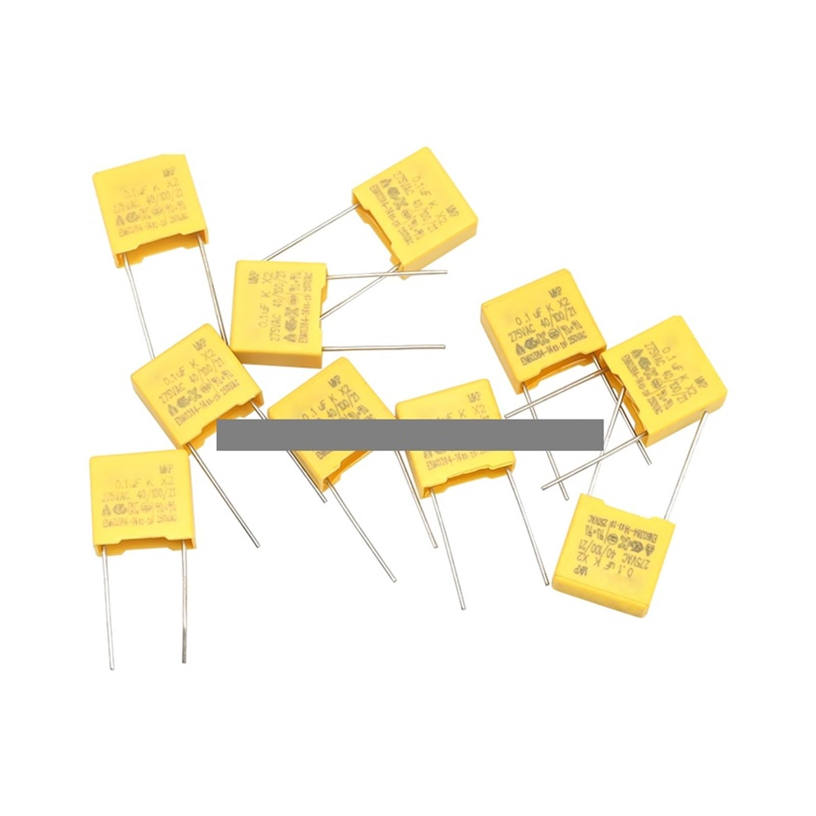ICXLPMC 160pcs Polypropylene Film X2 Capacitor Assorted Kit 275VAC 18Values 102K - 225K 1NF - 2.2UF Sample Set