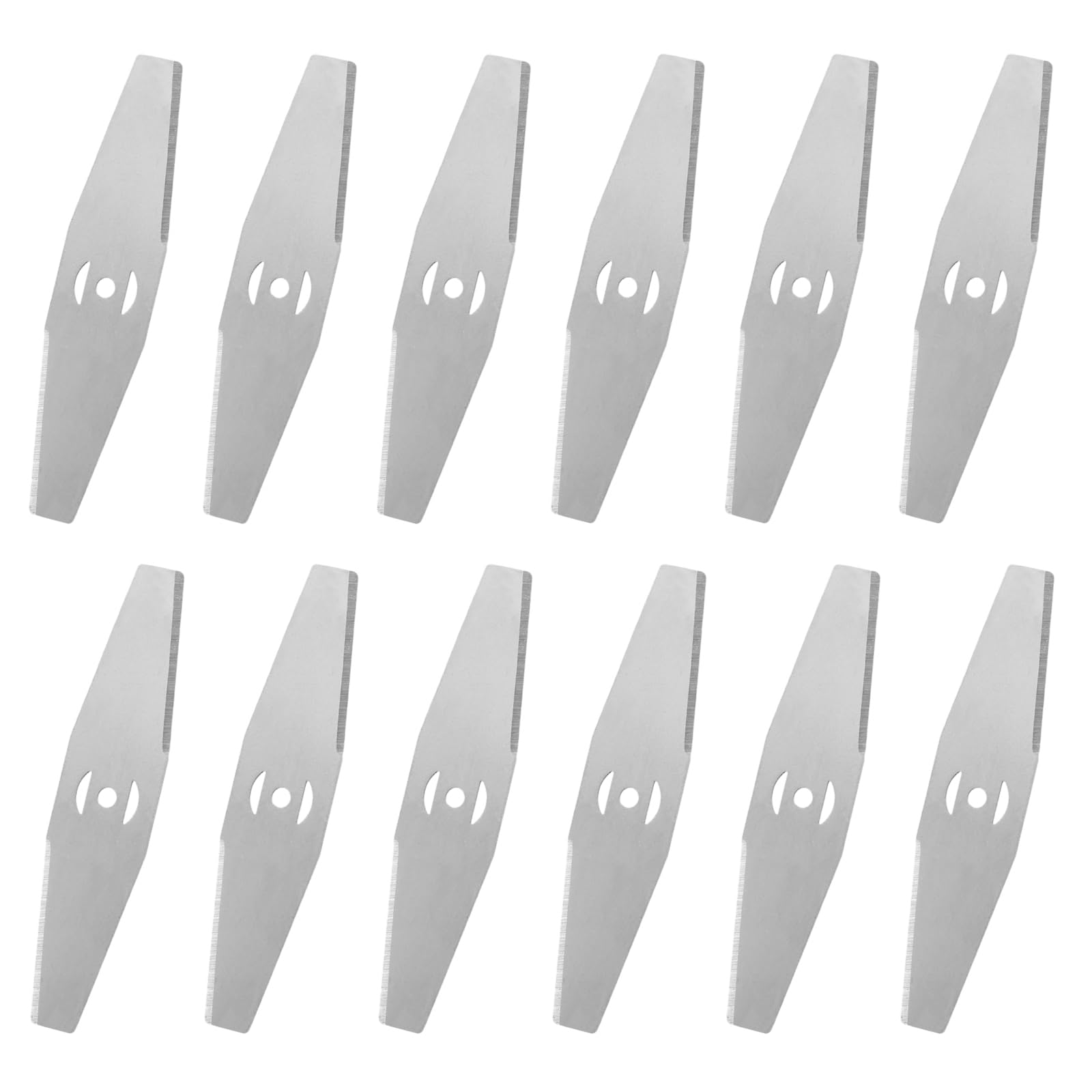 OMJMYY 12 Piezas Cuchillas De Repuesto Para Cortacésped Cuchilla Desbrozadora Cuchillas Cortador de Césped Cortacésped Metal Accesorios Para Cortadora De Césped para Granjas Jardines y Limpieza