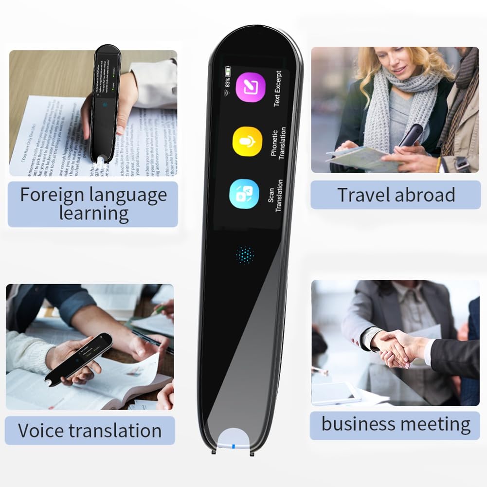 Traduttore di lingua Dispositivo Traduzione in tempo reale Scanning Pen Reader Scanner Pen Dizionario Traduttore vocale Supporto 112 lingue Text to Speech
