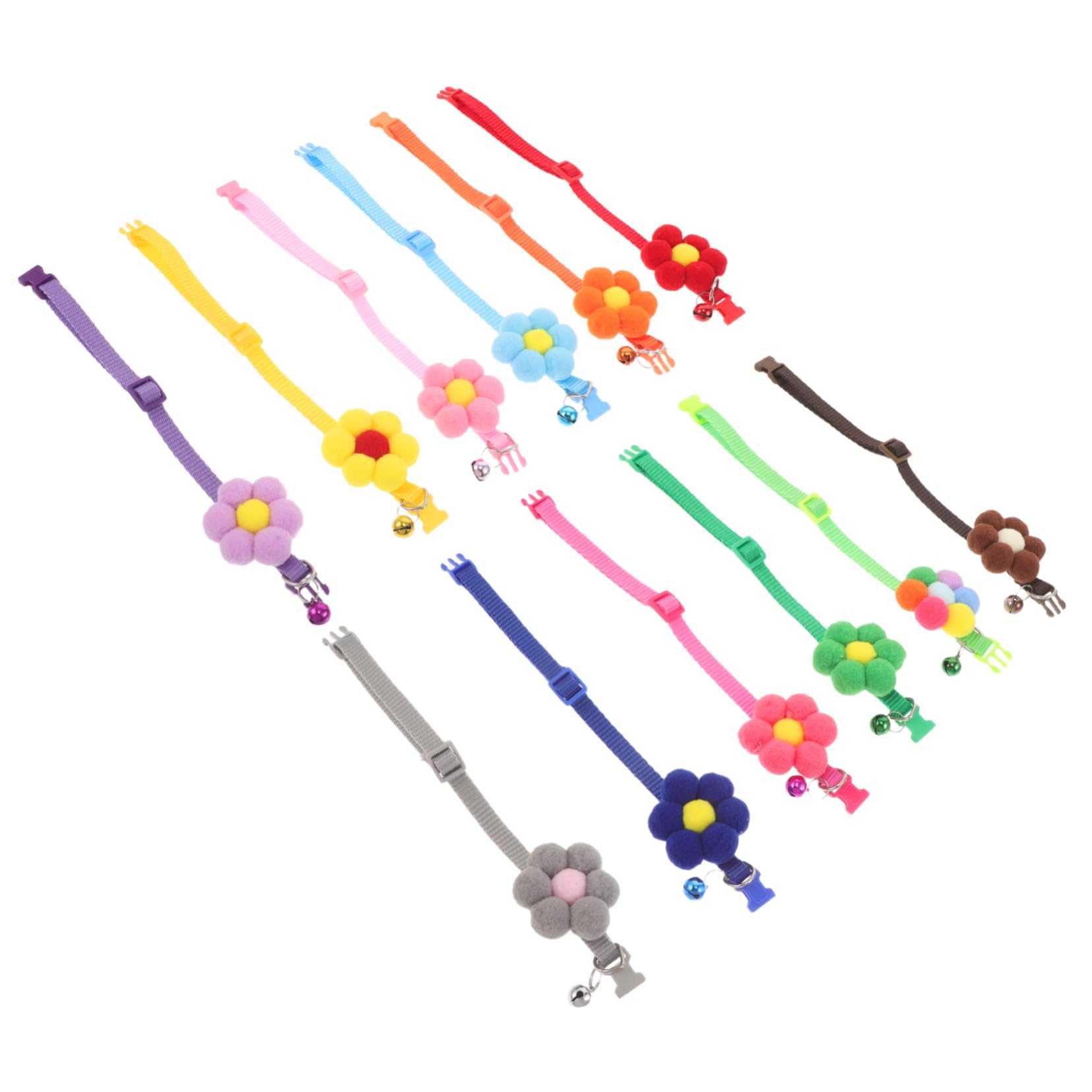 Collar para gatos Levemolo con flores delicadas y acabados de alta costura