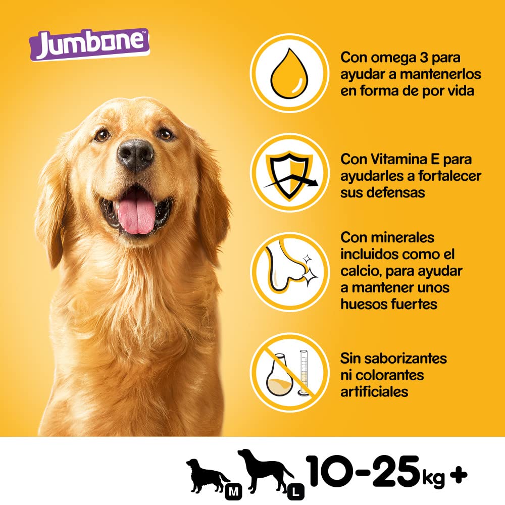 Pedigree Jumbone Huesos para Perros sabor Vacuno y Ave (Pack de 12 x 2ud)