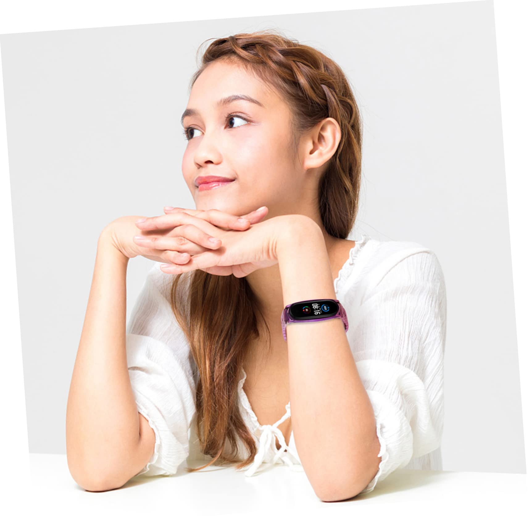 Gadpiparty 2pièces Bracelet Inoxydable Pour Band Bandes Réglables Et Élégantes Accessoire Pour Montre Connectée