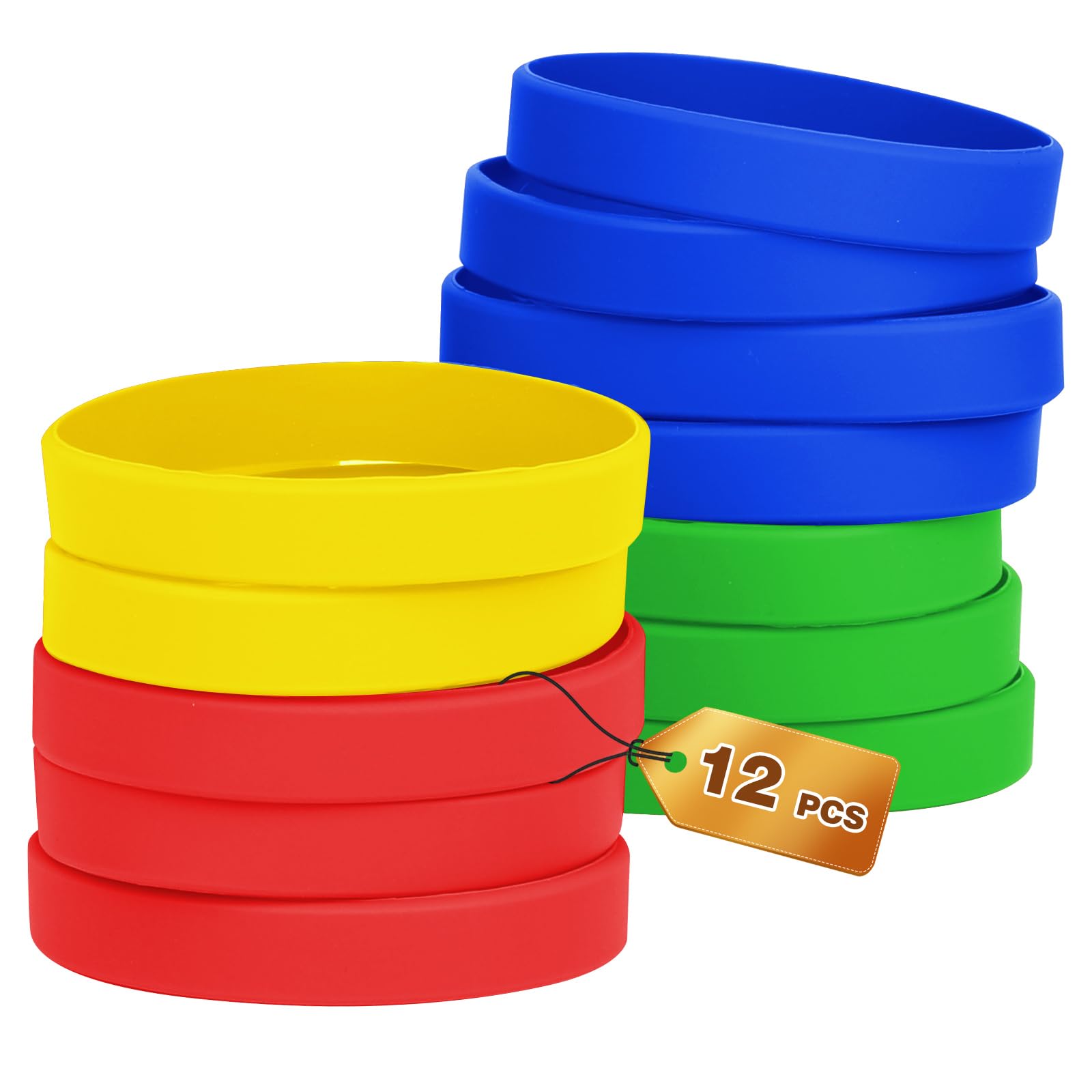 HONTIUS 12PCS Silicone Wristbands