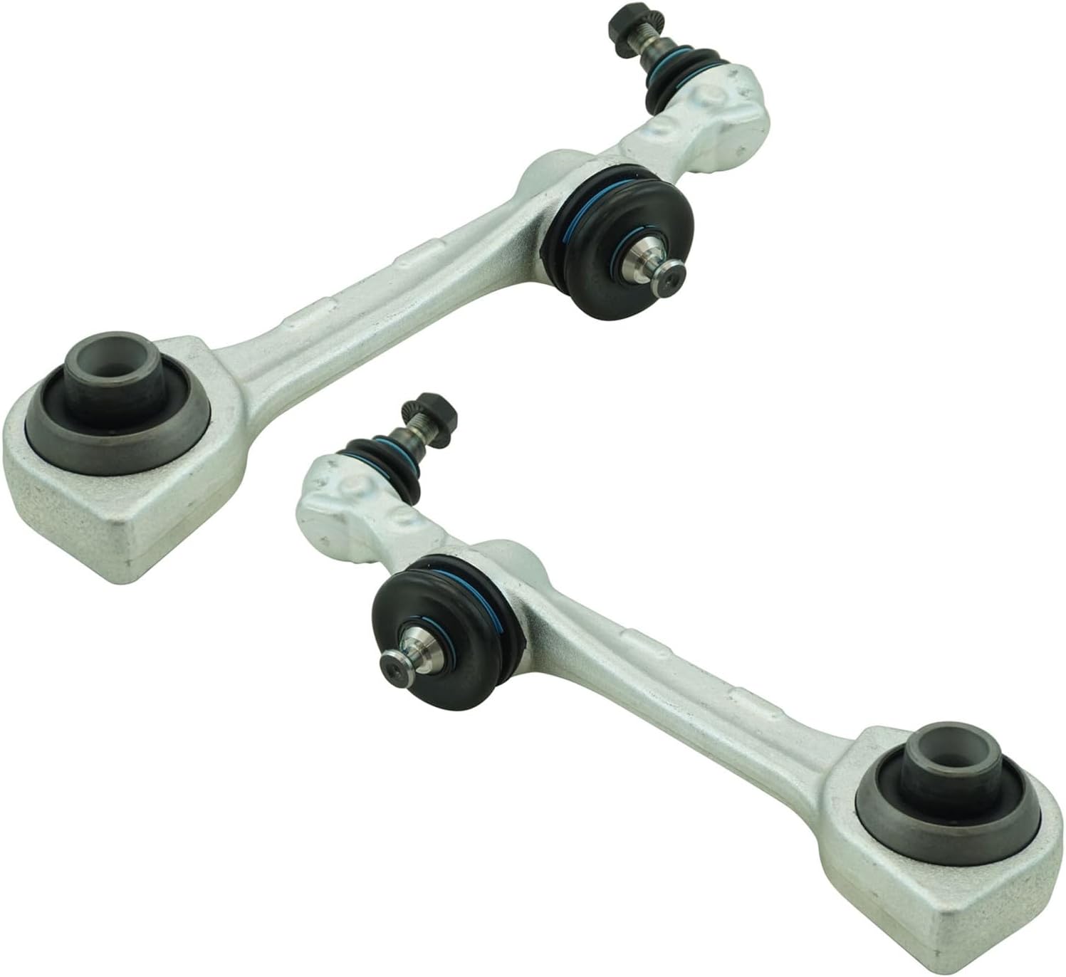 TRQ Front Lower Rearward Control Arm with Ball Joint Set (2-Piece) for Mercedes‑Benz S‑Class