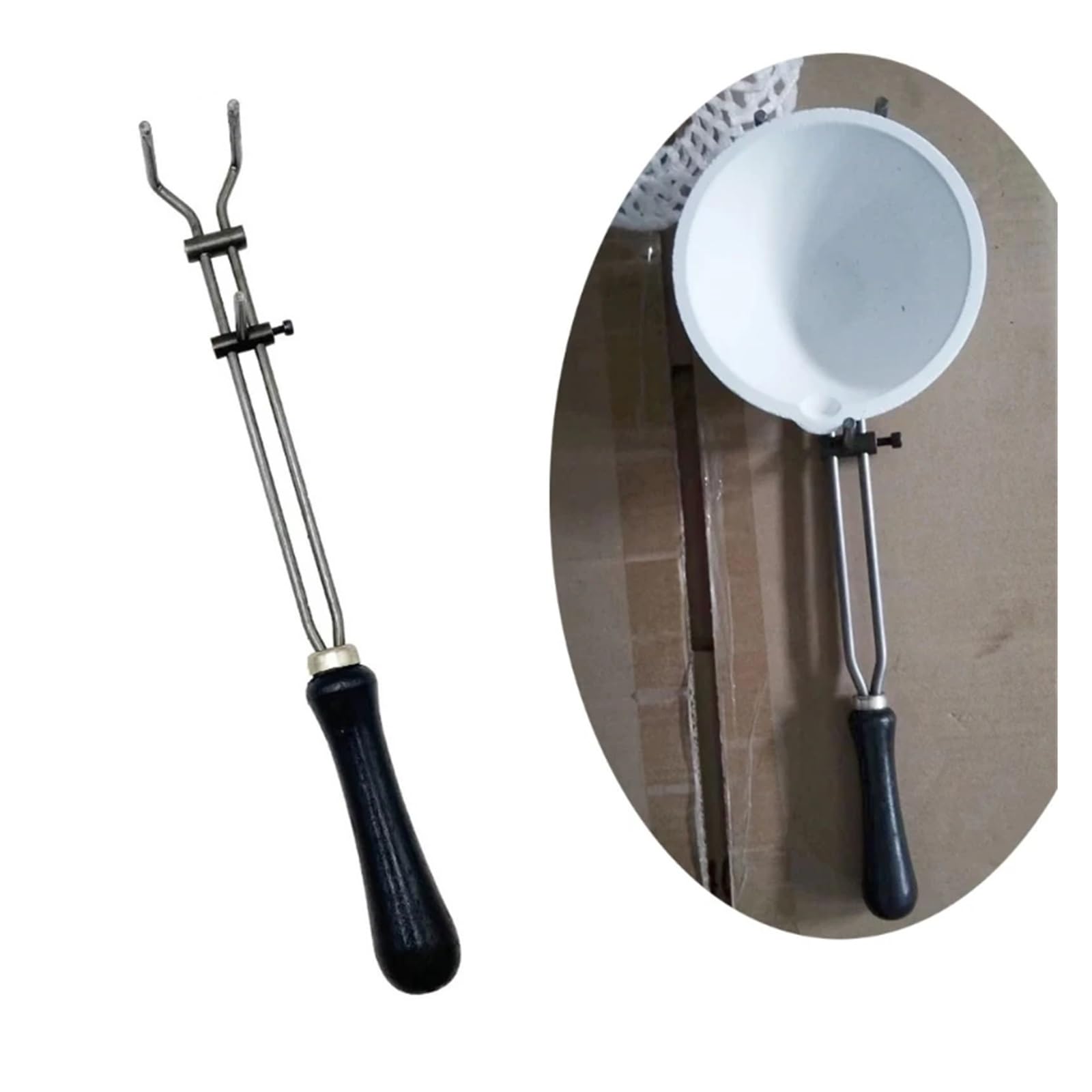 Tiegelzange Tiegelzange aus Edelstahl for die Schmuckherstellung, Goldschmelzen, Metallgießen, Löten, Gießereiwerkzeug, DIY-Bastelzubehör(1PC-small)