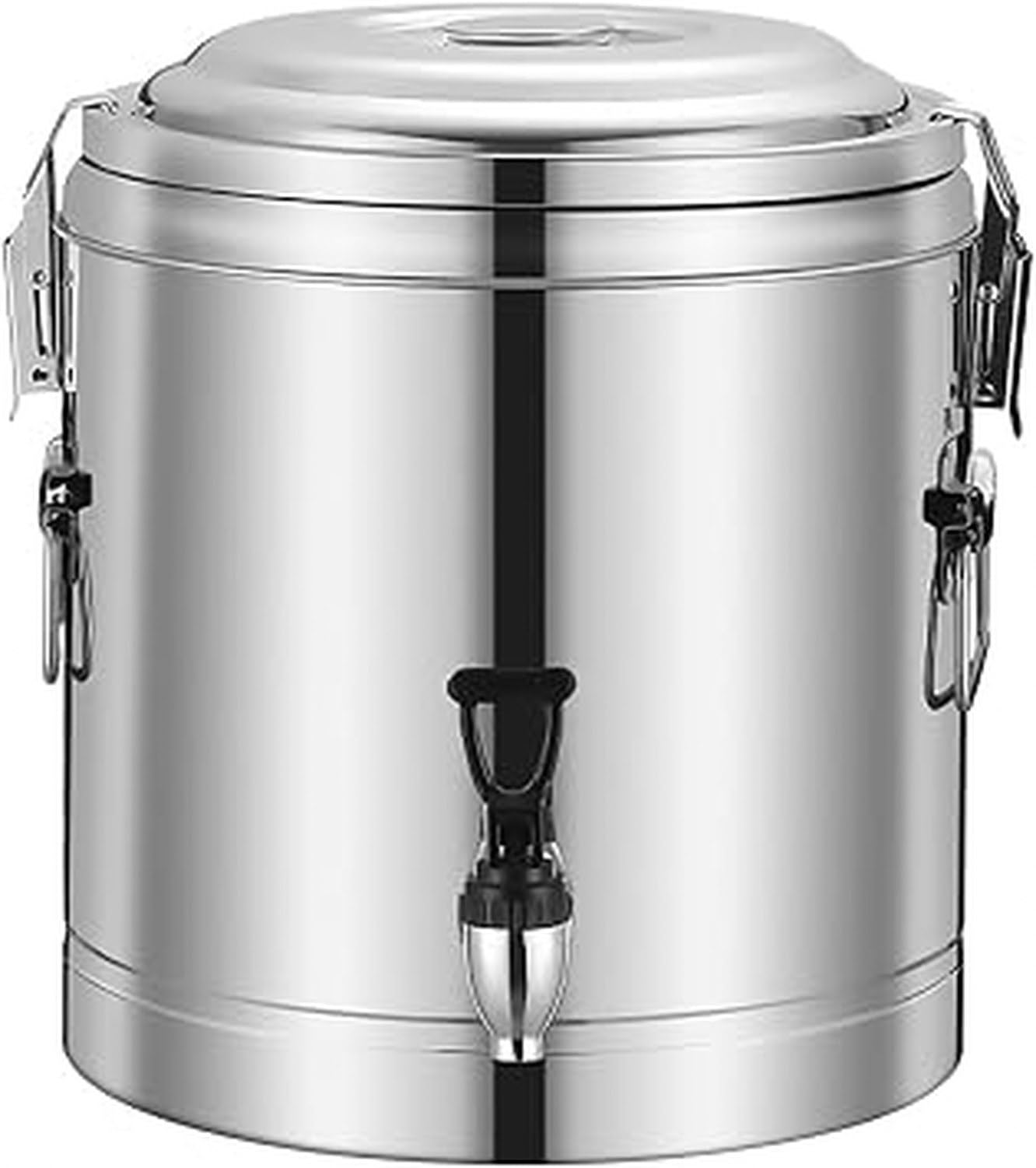 Dispensador de Bebidas Aislado para Catering, Barril térmico de Acero Inoxidable con Grifo, cafetera de Agua Caliente para té, Leche fría, Zumo y refrescos de 1, 50L, 50L