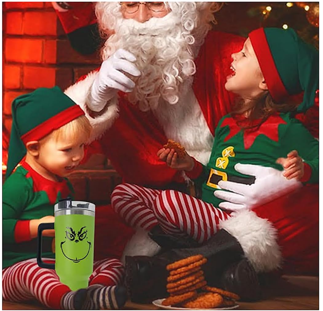 Grinch geïsoleerde kerstreismok, 40 oz - vakantiecadeau