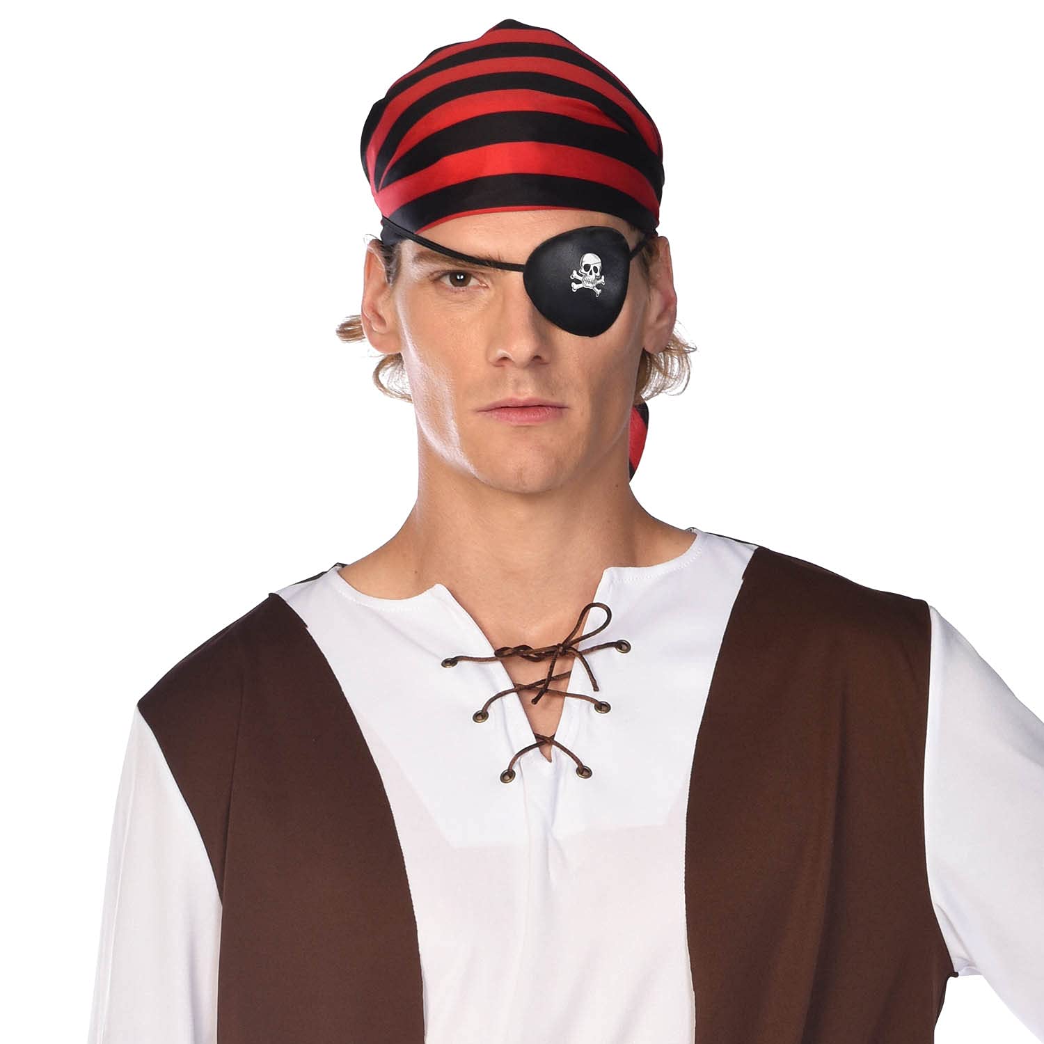 Amscan 9909434 - Pirate Eye Patch Skull Print Fancy Dress Accessory
