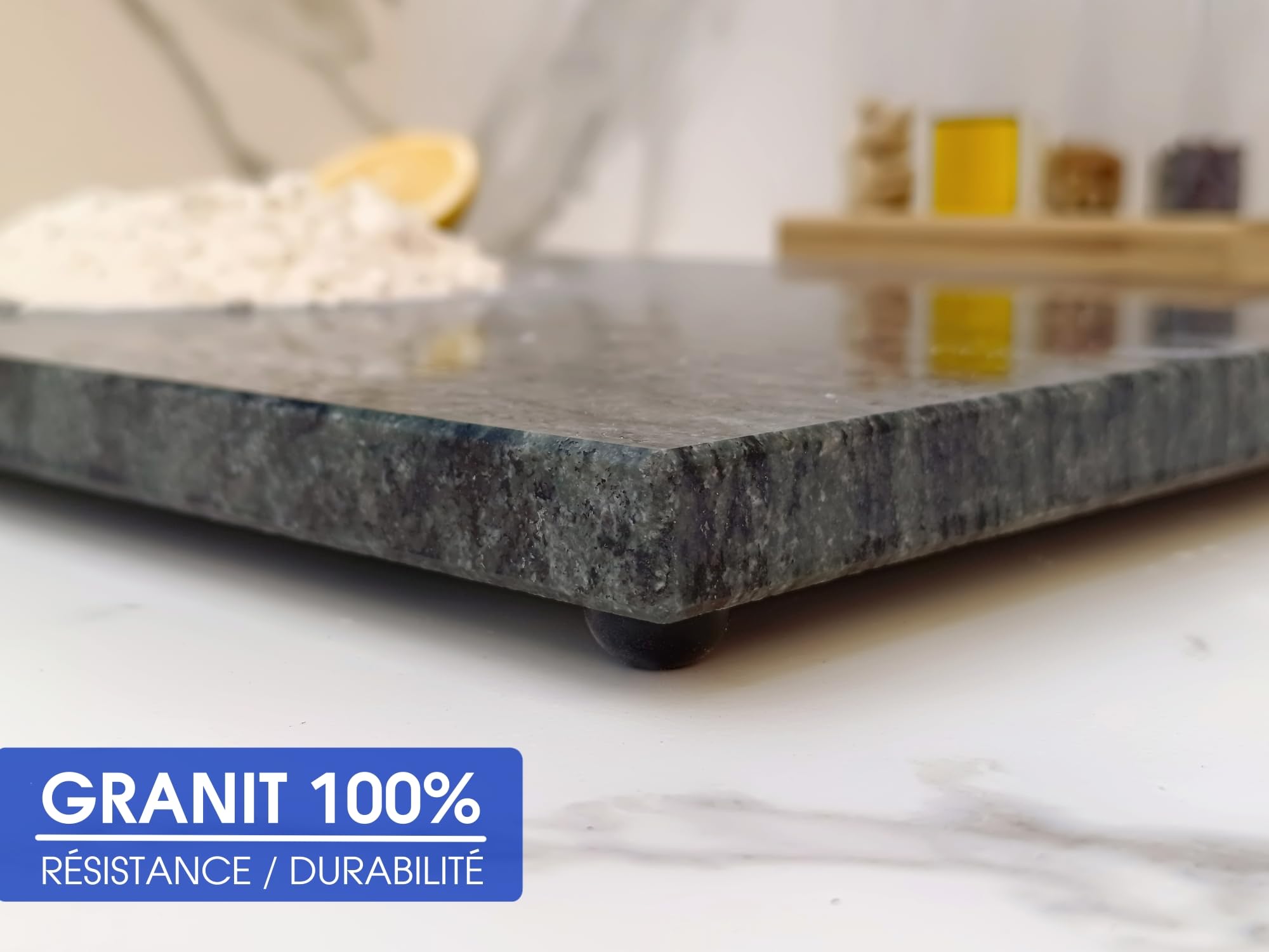 LOANE - Planche à découper pour cuisine - Planche à découper pour pâtisserie, planche à découper cuisine, planche à pétrir, protecteur de plan de travail (Van gogh vert)