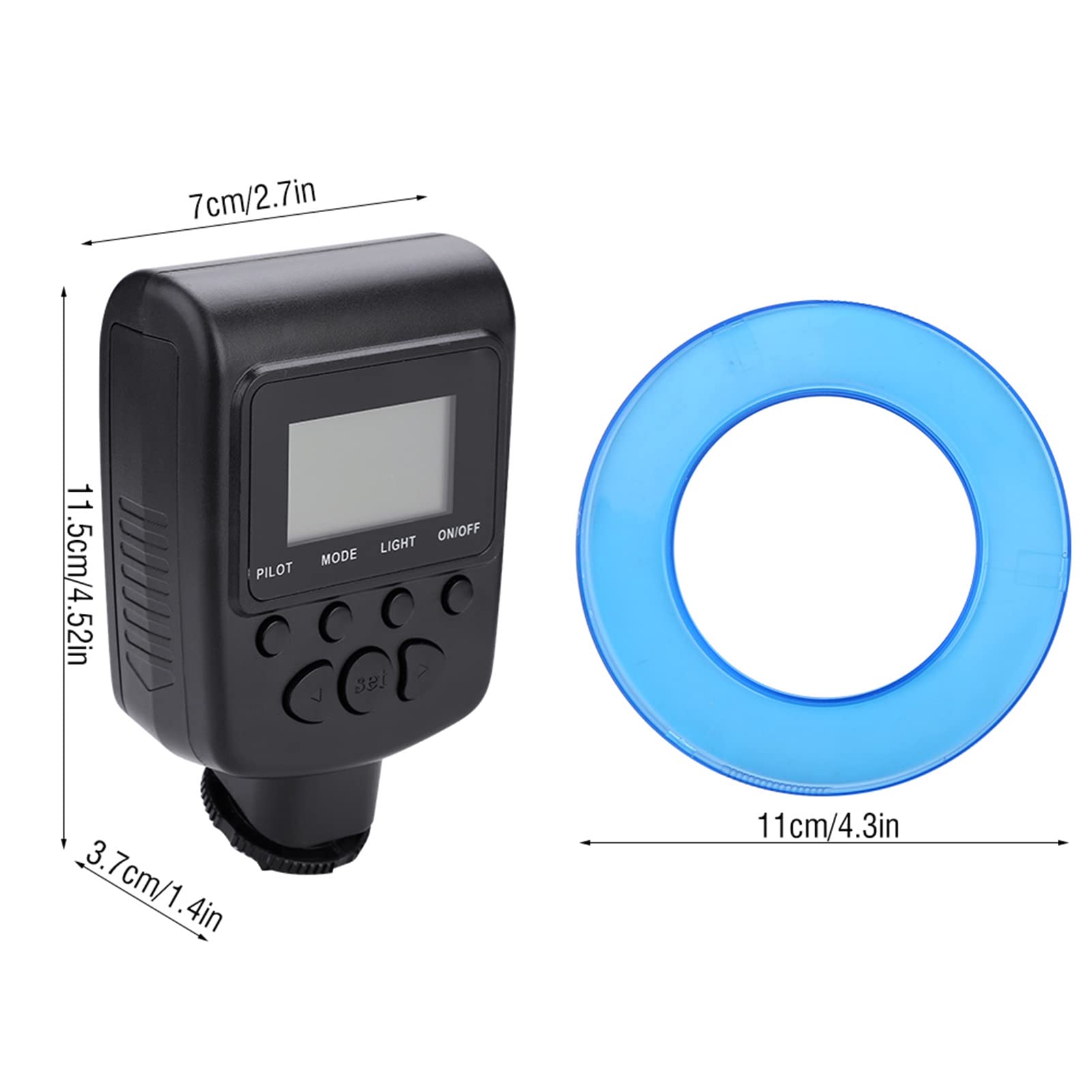 Akozon Fotografía Flash Luz, Portátil 48 LED Anillo Luz Flash Lente Adaptador Anillos Kit para Nikon para Fuji SLR Cámara Estudio Flash Luz