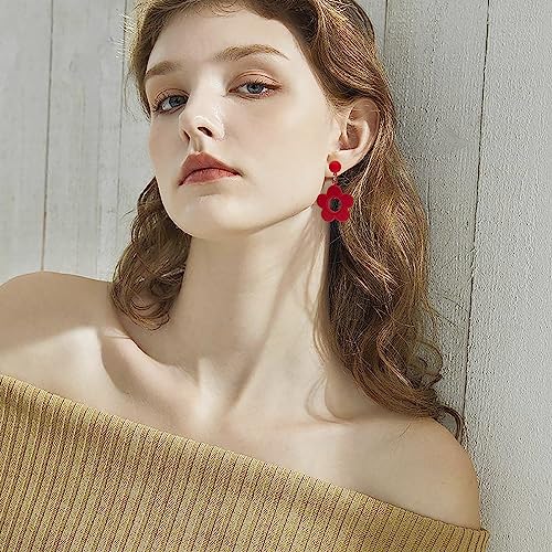 Vintage Floral Earrings - Daisy & Groovy Designs, Dangle Clay Earrings2