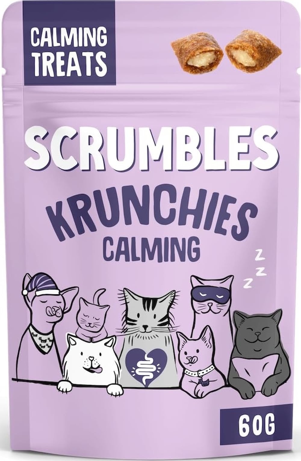 Scrumbles Krunchies Calming Cat Treats - 60G