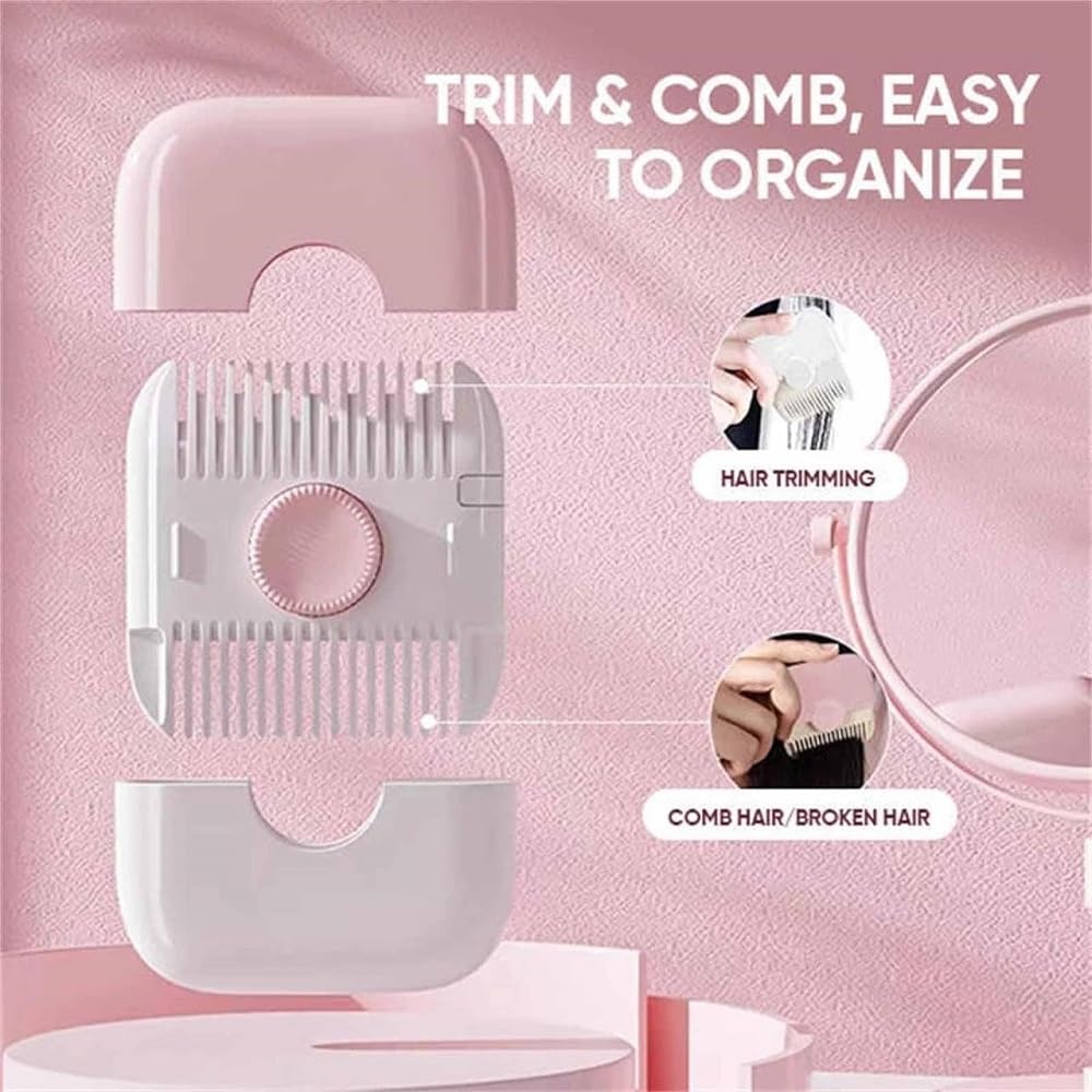 HEVIR Unisex 2 In 1 Hair Trimmer & Baby Hair Cutting Razor Comb | Sharp Cutter & Bang Styling Tool | Hair Clipper Bang Comb Styling Tool, Multicolour 2