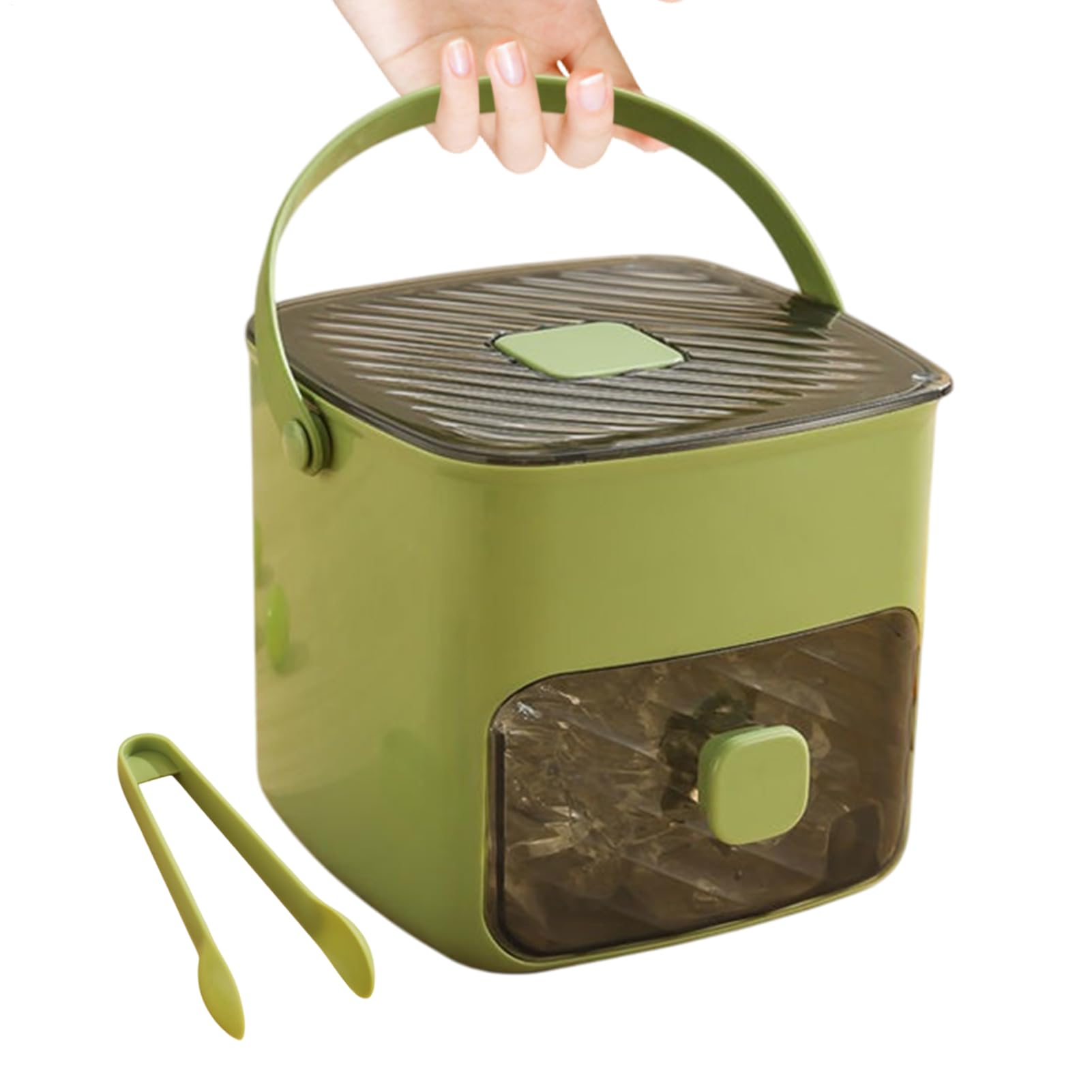 Almacenamiento de hielo para congelador, bandeja de cubitos de hielo con tapa,Contenedor de hielo reutilizable de gran capacidad | Enfriador de camping de grado alimenticio, herramientas de