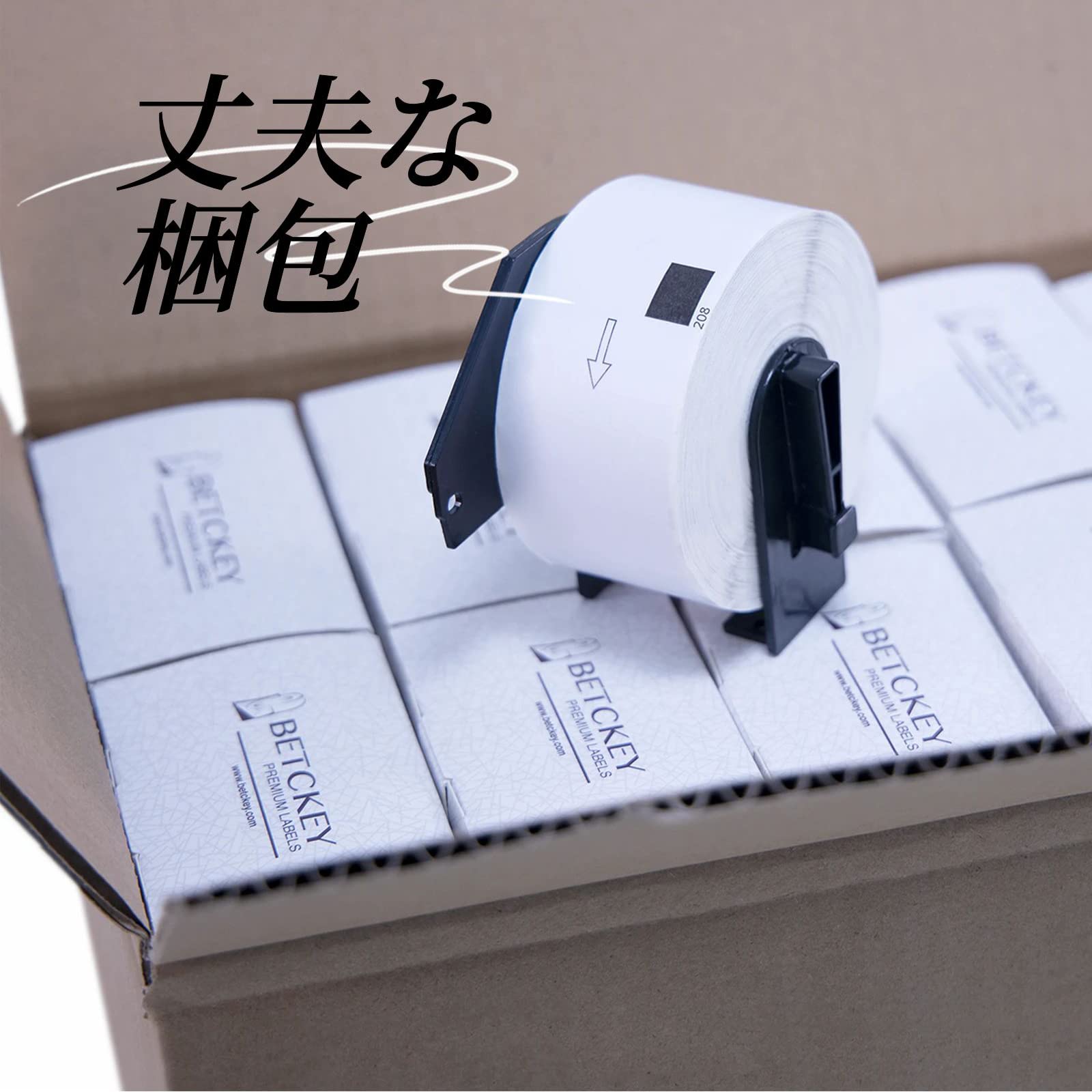 Amazon.co.jp: BETCKEY 互換の 住所ラベル 感熱紙 Brother用 ブラザー 
