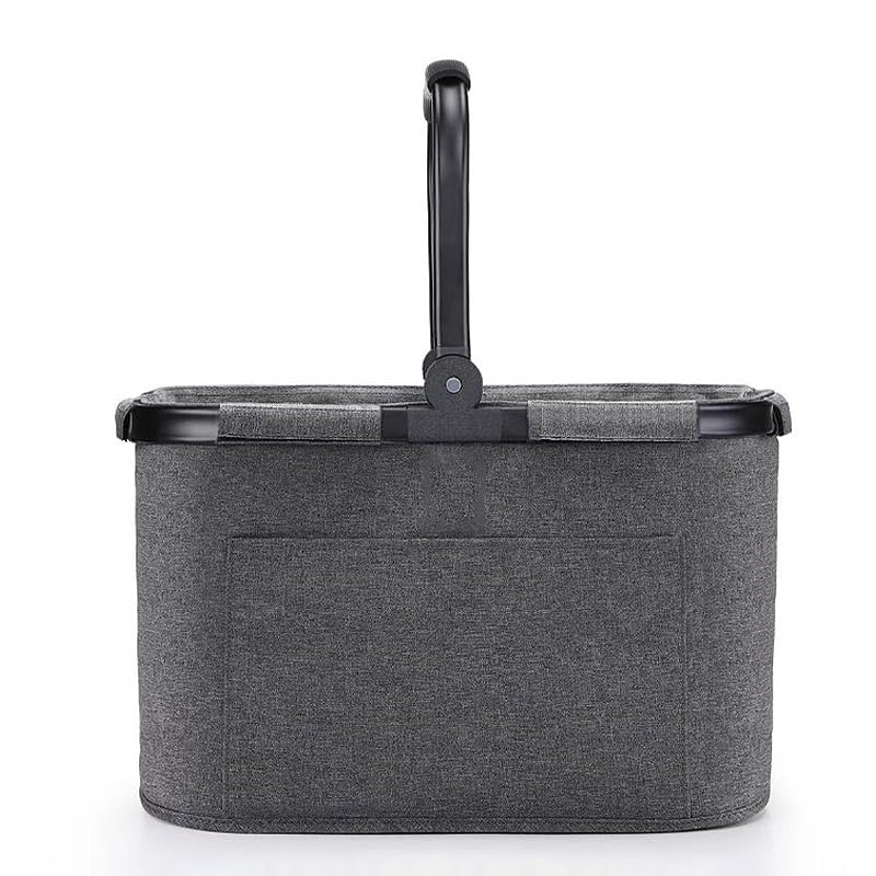 Tragekorb Faltbar 30L Einkaufskorb Groß Picknickkorb mit Gepolsterten Griffen Praktischer Klappkorb Einkaufstasche mit Alurahmen Stabiler Korb - ideal für Reisen/Picknick/Einkaufen/Geschenk