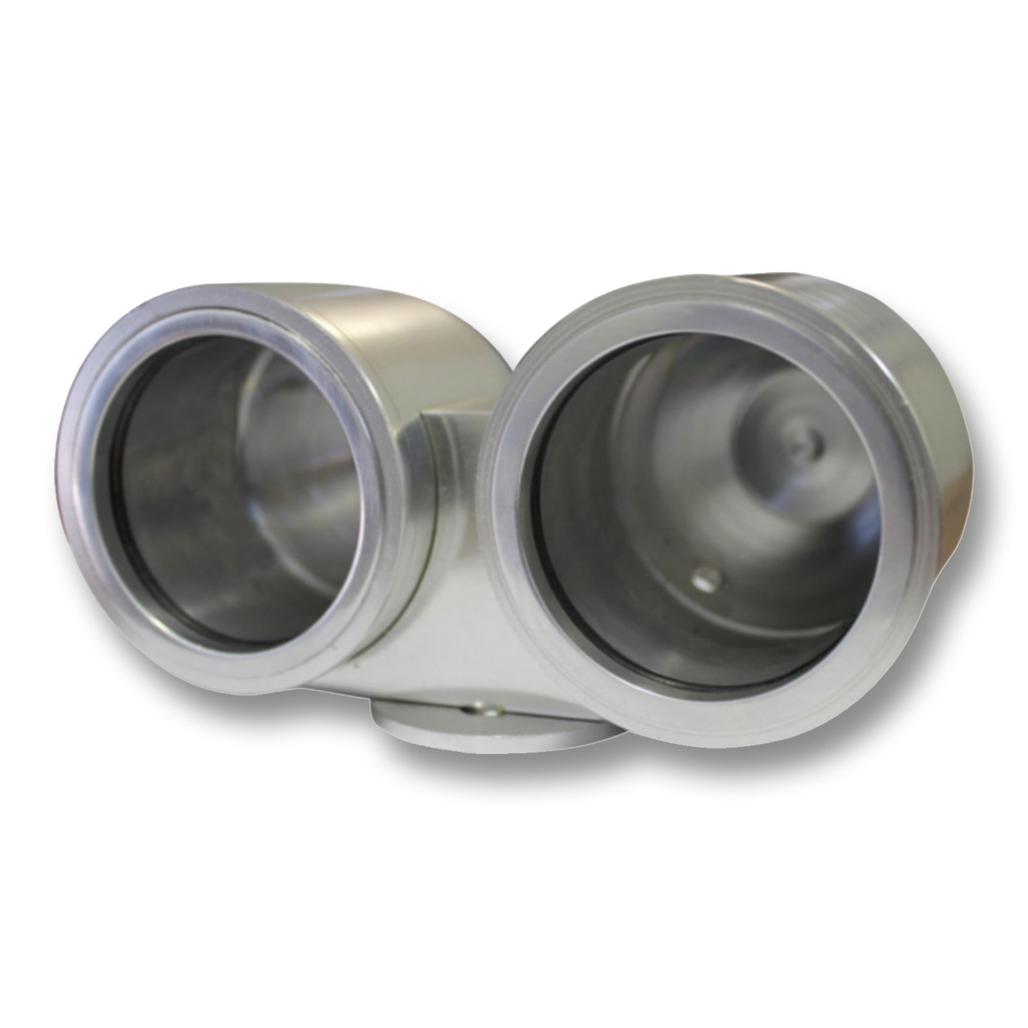 Silver Billet Alloy Dual Gauge Holder Cups Pod Suits 52mm / 60mm Gauges with Rotating Swivel Base