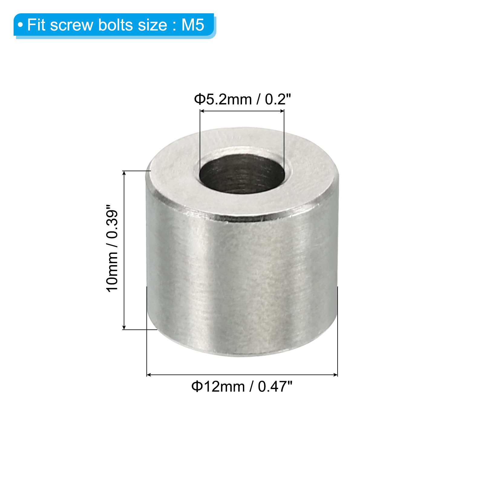 PATIKIL M5 Stainless Steel Spacers - Image 2
