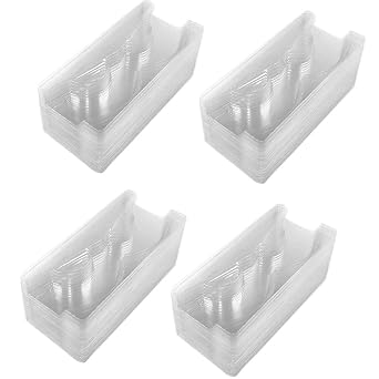 100 Packs Rectangle Clear Eyelash Trays Holder Triangle Plastic Eyelash Trays Mink Lash Trays Transparent Lids for False Eyelash Storage Case Packaging Box Cosmetic Container Beauty Salons