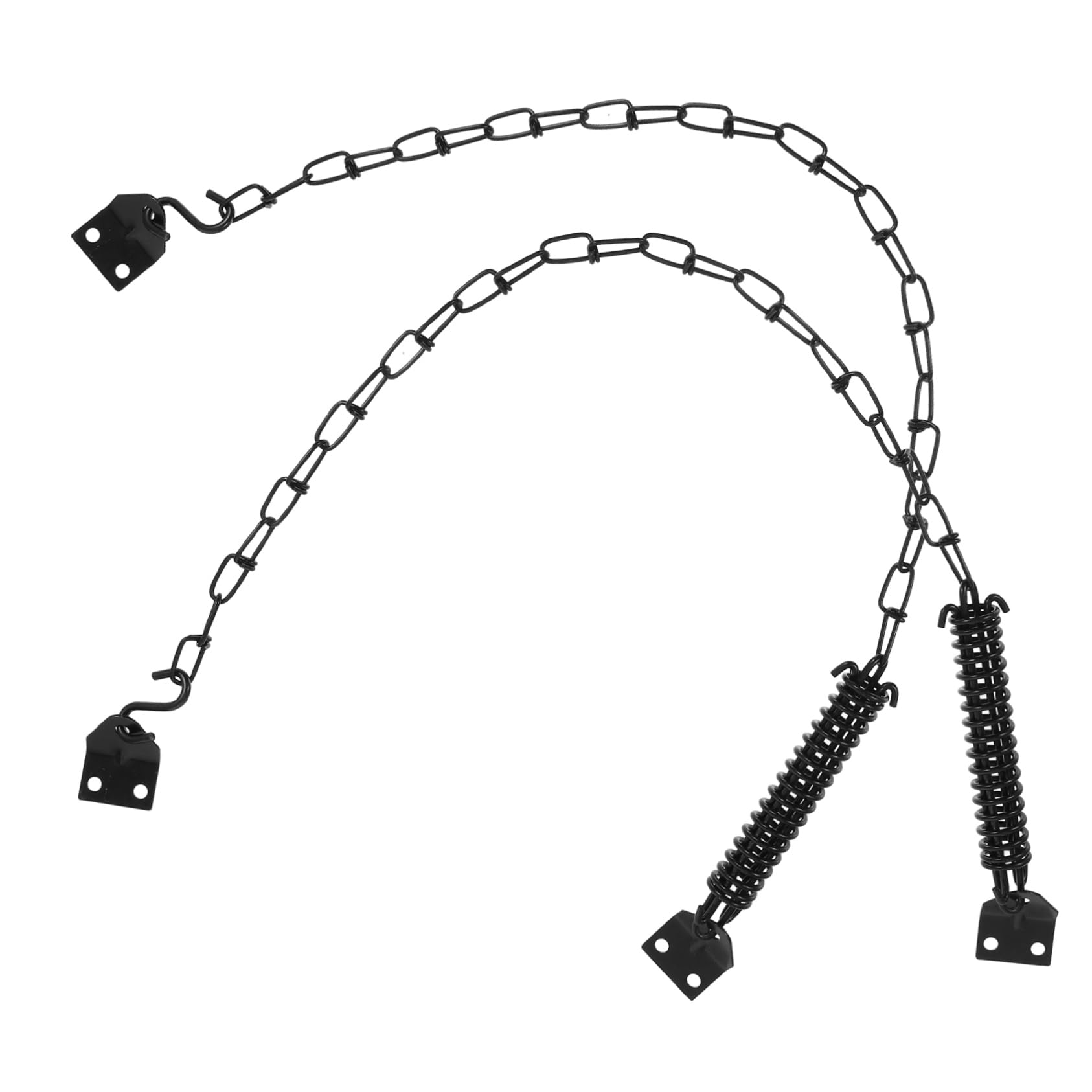 Cadena de seguridad para puerta NUOBESTY con resorte negro antirrobo para proteger zonas exteriores